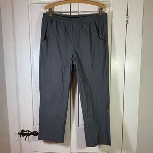 Eddie Bauer Womens Grey Nylon Spandex Elastic Waist Casual Pants Size Medium